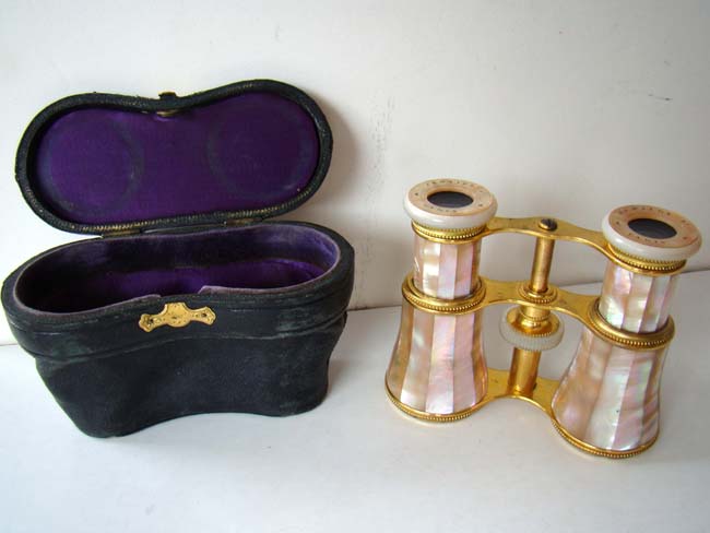 A fine cased pair of Mother-of-pearl mounted Opera Glasses by Lemaire of Paris circa 1890